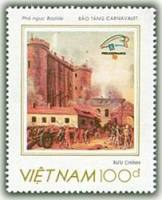 (1989-081) Марка Вьетнам "Штурм Бастилии"    Выставка марок PhilexFrance'89  III Θ