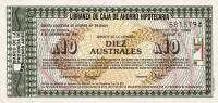 (№1985P-S2300 A) Банкнота Аргентина 1985 год "10 Australes"