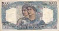 (№1945P-130a.1) Банкнота Франция 1945 год "1,000 Francs"