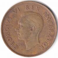 () Монета ЮАР (Южная Африка) 1945 год   ""   Серебрение  VF