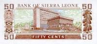 Банкнота Сьерра-Леоне 04.08.1984 год 50 центов Сиака Стивенс   UNC