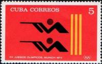 (1972-052) Марка Куба "Стрельба"    Летние Олимпийские игры 1972, Мюнхен III Θ