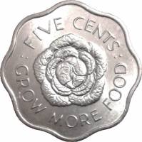 (№1972km18) Монета Сейшельские острова 1972 год 5 Cents