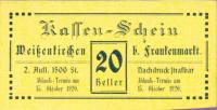(№1920) Банкнота Австрия 1920 год "20 Heller"