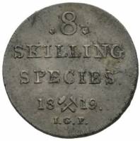 (№1819km287) Монета Норвегия 1819 год 8 Skilling