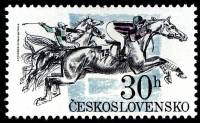 (1978-051) Марка Чехословакия "Скачки галопом"    Скачки в Пардубице II Θ