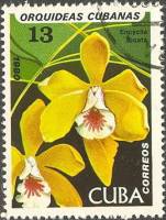 (1980-034) Марка Куба "Энциклия"    Орхидеи III O