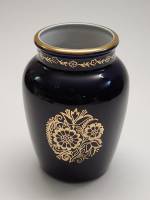 Ваза фарфор ЛФЗ кобальт позолота высота 15 см