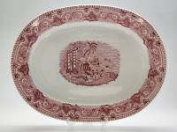 Блюдо фаянс Фабрика Кузнецова начало 20 века овальное 42,5 х 32,5 см