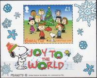 (№2003-58) Блок марок Гибралтар 2003 год "Рождество Комиксам Peanuts", Гашеный