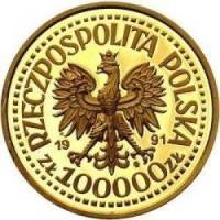 () Монета Польша 1991 год 100000  ""    AU