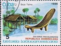 (1986-071) Марка Куба "Табурет индейцев"    История Латинской Америки III Θ
