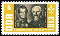 (1963-056) Марка Германия (ГДР) "Граф фон Гнейзенау, Фюрст Блюхер"    Освобождение II Θ