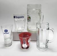 Пивные кружки бокалы и стаканы 5 шт Hoegaarden Карл и Фридрих Cinzano Metaxa
