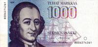 (,) Банкнота Финляндия 1986 год 1 000 марок    UNC