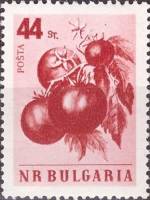 (1958-034) Марка Болгария "Томаты" Перф греб 13   Стандартный выпуск. Овощи III Θ