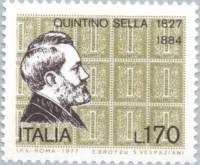 (№1977-1591) Марка Италия 1977 год "Квинтино Селла", Гашеная