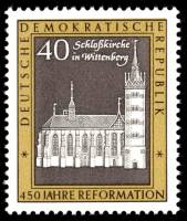 (1967-076) Марка Германия (ГДР) "Церковь в замке"    Реформы, 450 лет III Θ