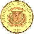 (№1989km72) Монета Доминиканская Республика 1989 год 1 Centavo (Таино Треугольный Артефакт)