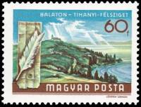 (1968-041) Марка Венгрия "Полуостров Тихань"    Пейзажи на озере Балатон (Стандартный выпуск) III Θ