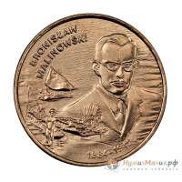 (049) Монета Польша 2002 год 2 злотых "Б.К. Малиновский"  Латунь  UNC