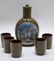 Штоф керамический Фляга и 5 стопок Беларусь