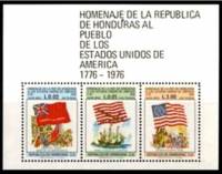 (№1976-27) Блок марок Гондурас 1976 год "Двухсотлетия Независимости США", Гашеный