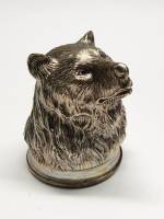 Чарка охотничья Сентябревъ Медведь рюмка стопка в подарочной коробке бронза серебрение золочение