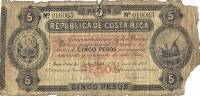 (№1865P-103) Банкнота Коста-Рика 1865 год "5 Pesos"