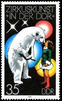 (1978-089) Марка Германия (ГДР) "Белый медведь"    Цирк III Θ