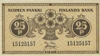 (,) Банкнота Финляндия 1918 год 25 пенни    UNC