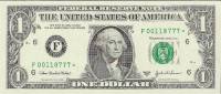 (2003F) Банкнота США 2003 год 1 доллар "Джордж Вашингтон"   UNC