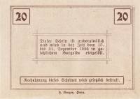 (№1920) Банкнота Австрия 1920 год "20 Heller"