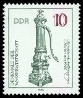 (1986-001) Марка Германия (ГДР) "Насос, Берлин (1900)"    Водоснабжение III O