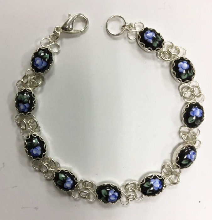 Браслет "Финифть", серебрение (сост. на фото)