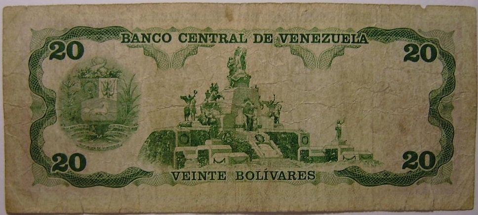 (1992) Банкнота Венесуэла 1992 год 20 боливаров &quot;Хосе Антонио Паэс&quot;   VF