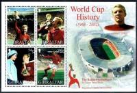 (№2002-50) Блок марок Гибралтар 2002 год "Чемпионат мира по футболу Япония Корея 2002 ampamp", Гашен