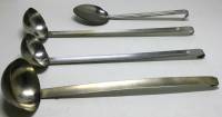 Набор поварской половники и гарнирная ложка 4 шт нержавейка СССР