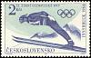 (1964-003) Марка Чехословакия "Прыжки с трамплина"    Зимние Олимпийские Игры 1964, Инсбрук II Θ