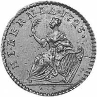 (№1723km118) Монета Ирландия 1723 год 1 Farthing
