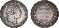(1814) Банковский жетон (токен) Великобритания 1814 год 1 шиллинг 6 пенсов "Георг III"  Серебро Ag 9