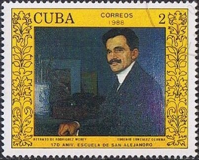 (1988-002) Марка Куба "Родригес Морей"    Музей в Гаване III &Theta;