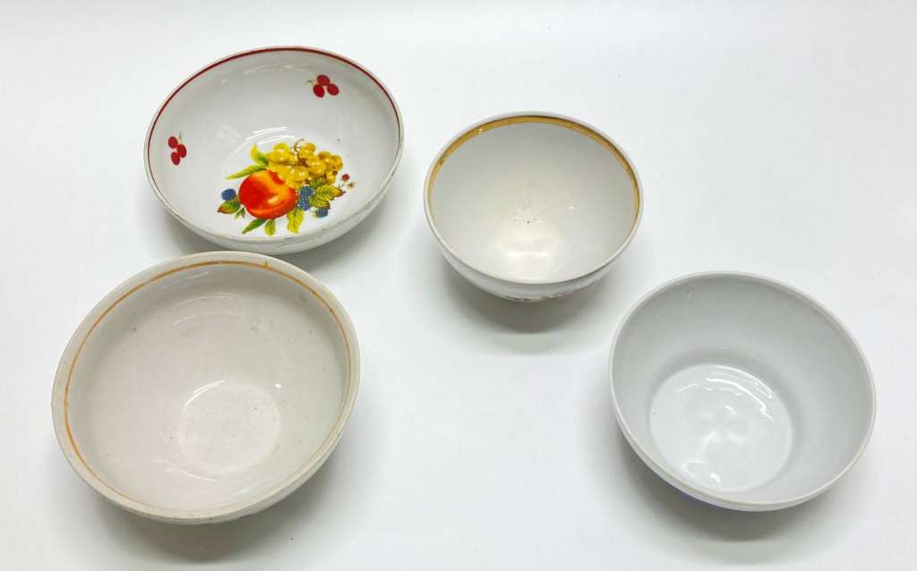 Салатники пиалы, фарфор, 4 шт