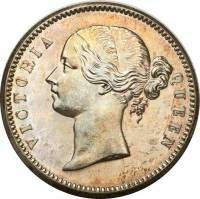 () Монета Индия 1849 год 1  ""   Биметалл (Серебро - Ниобиум)  UNC