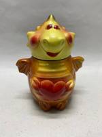 Банка для хранения в форме дракона, керамика