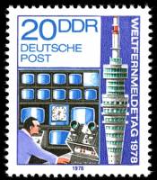 (1978-033) Марка Германия (ГДР) "Телебашня"    День электросвязи II Θ