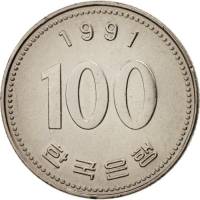 () Монета Южная Корея 1984 год 100  ""   Медь-Никель  AU