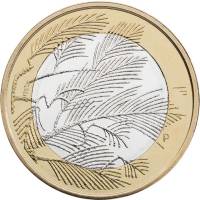 (028) Монета Финляндия 2014 год 5 евро "Дикая природа" 2. Диаметр 27,25 мм Биметалл  UNC