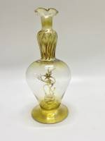 Винтажный графин с чертом внутри 23 см без пробки 