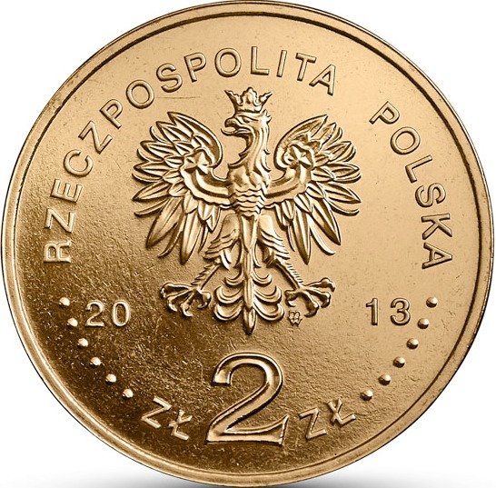 (251) Монета Польша 2013 год 2 злотых &quot;Витольд Лютославский&quot;  Латунь  UNC